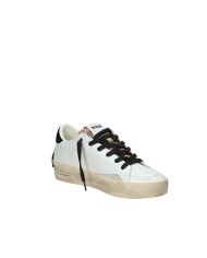 Crime London Sk8 Delux.25192 Sneaker basse donna in pelle e pailettes Bianco e Oro Crime London Sk8 Delux.25192 Sneaker basse donna in pelle e pailettes Bianco e Oro