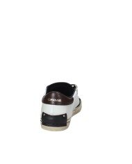 Crime London distressed.11075 Sneaker bassa uomo in pelle Bianco e Nero