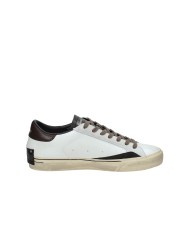 Crime London distressed.11075 Sneaker bassa uomo in pelle Bianco e Nero