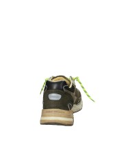 Crime London Fugitive.11301 Sneaker running uomo in camoscio e tessuto Verde Militare