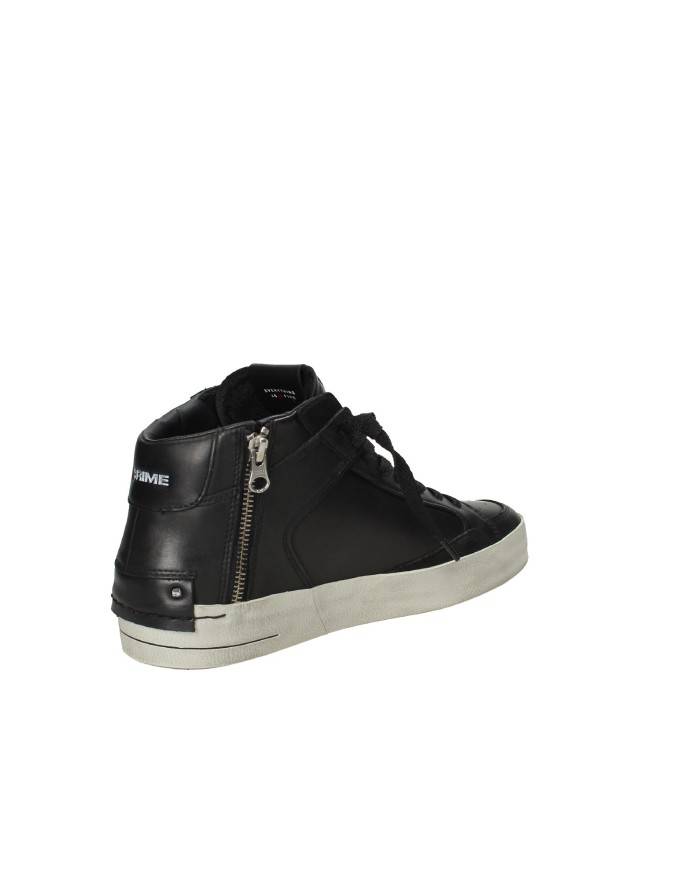 Crime London Sk8 Delux Mid.18152 Sneaker alta in pelle di vitello Nero