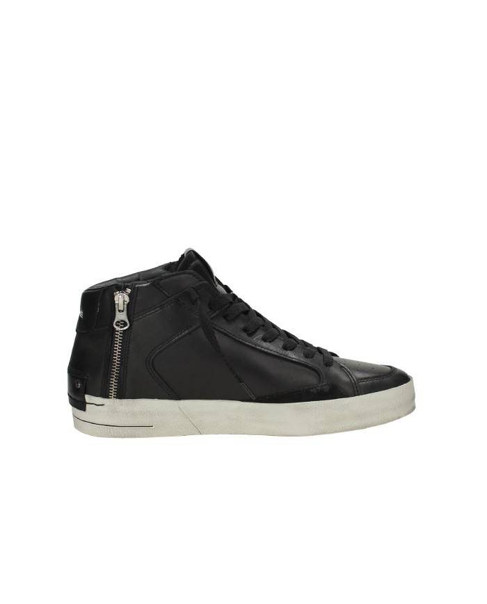 Crime London Sk8 Delux Mid.18152 Sneaker alta in pelle di vitello Nero