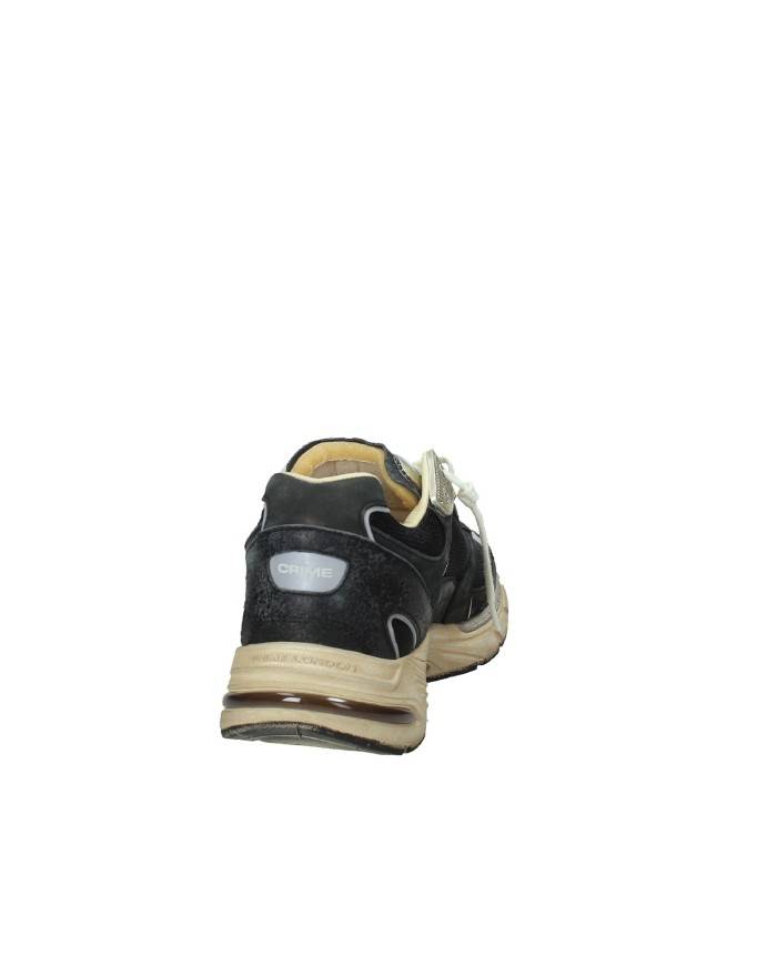 Crime London Fugitive.14302 Sneaker running uomo in pelle e tessuto Nero