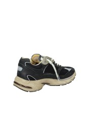 Crime London Fugitive.14302 Sneaker running uomo in pelle e tessuto Nero