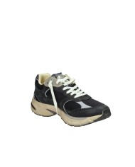 Crime London Fugitive.14302 Sneaker running uomo in pelle e tessuto Nero