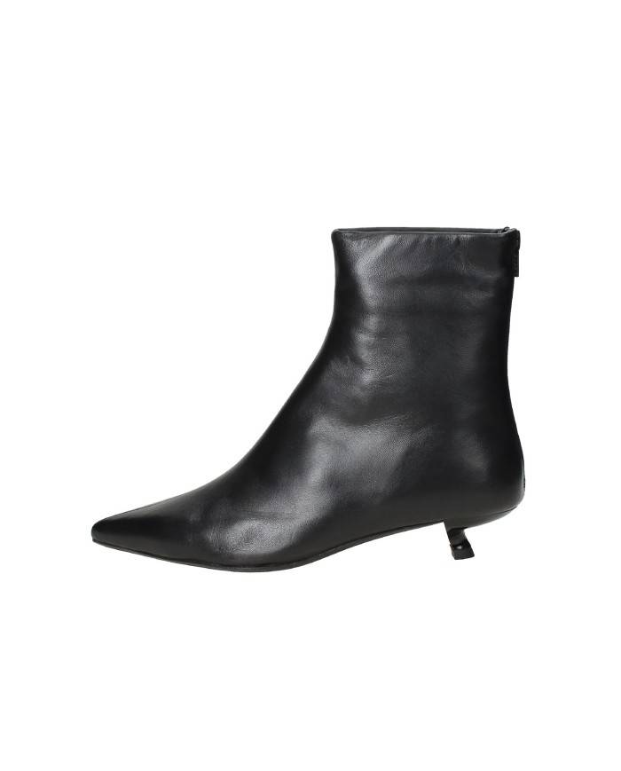 JVAM Genoa40026 Tronchetto donna con zip in pelle Nero