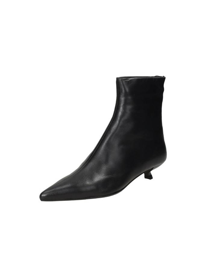 JVAM Genoa40026 Tronchetto donna con zip in pelle Nero