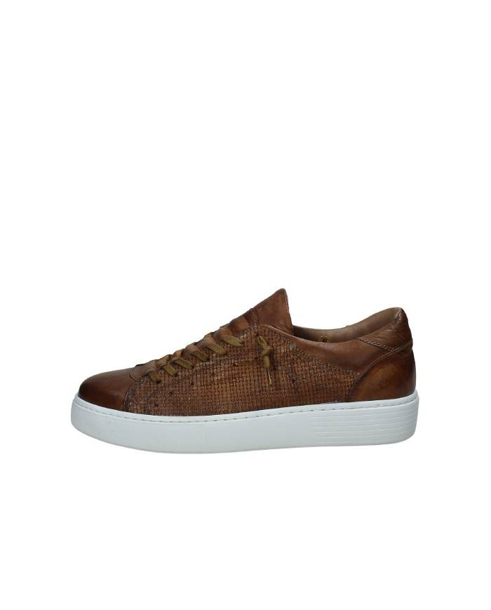 Pawelk's 20620 Sneaker in pelle con intreccio Tan Pawelk's 20620 Sneaker in pelle con intreccio Tan