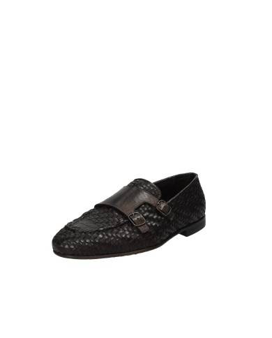 Pawelk's 22181 Mocassino in pelle intrecciata con due fibbie Testa Moro Pawelk's 22181 Mocassino in pelle intrecciata con due fibbie Testa Moro