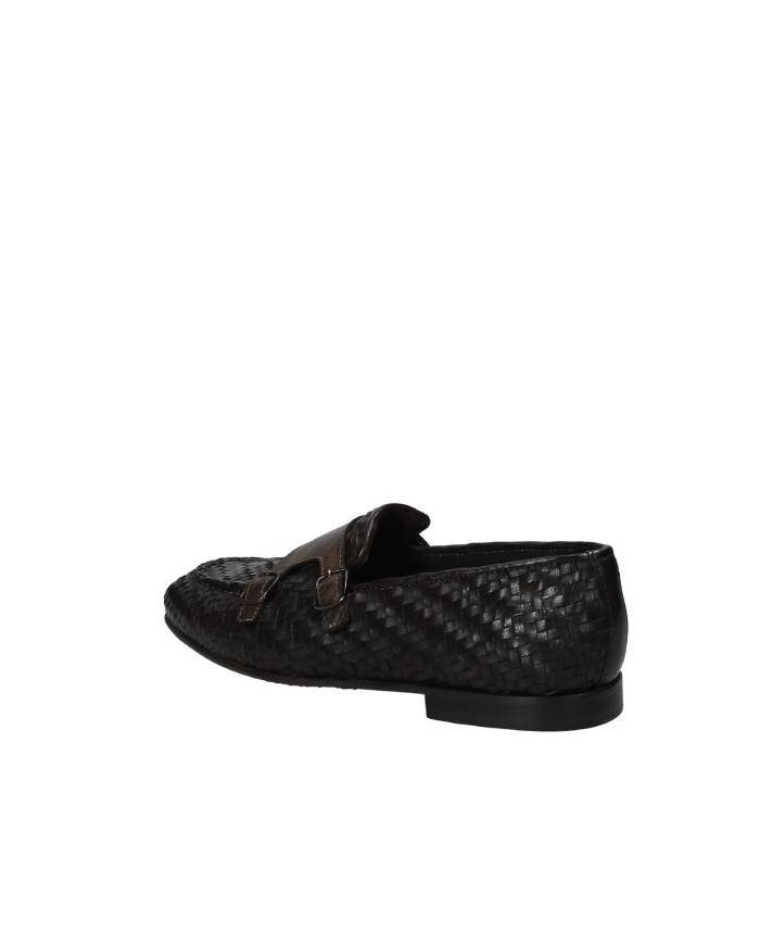 Pawelk's 22181 Mocassino in pelle intrecciata con due fibbie Testa Moro Pawelk's 22181 Mocassino in pelle intrecciata con due fibbie Testa Moro