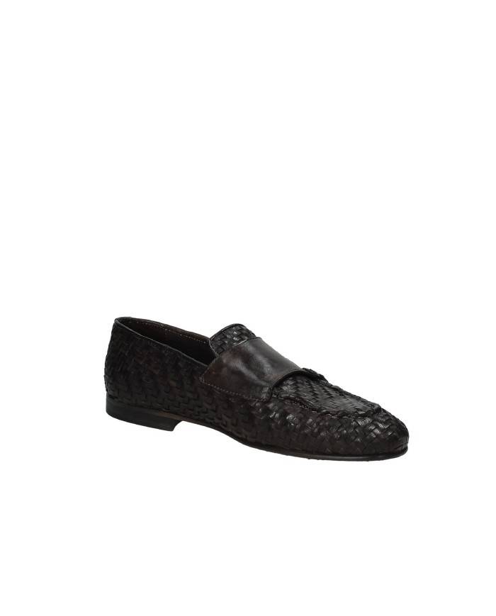 Pawelk's 22181 Mocassino in pelle intrecciata con due fibbie Testa Moro Pawelk's 22181 Mocassino in pelle intrecciata con due fibbie Testa Moro