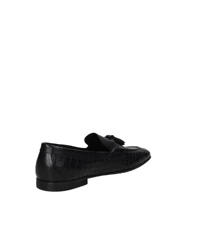 Pawelk's 25202 Mocassino in pelle stampa coccodrillo con nappine Nero Pawelk's 25202 Mocassino in pelle stampa coccodrillo con nappine Nero