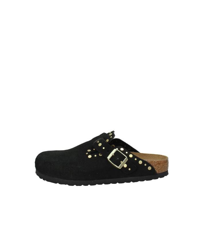 Birkenstock Boston Rivet.1030491 Sabot Boston con rivetti in camoscio Nero Birkenstock Boston Rivet.1030491 Sabot Boston con rivetti in camoscio Nero