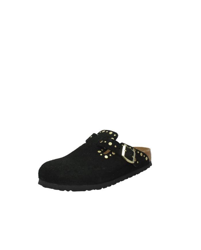 Birkenstock Boston Rivet.1030491 Sabot Boston con rivetti in camoscio Nero Birkenstock Boston Rivet.1030491 Sabot Boston con rivetti in camoscio Nero
