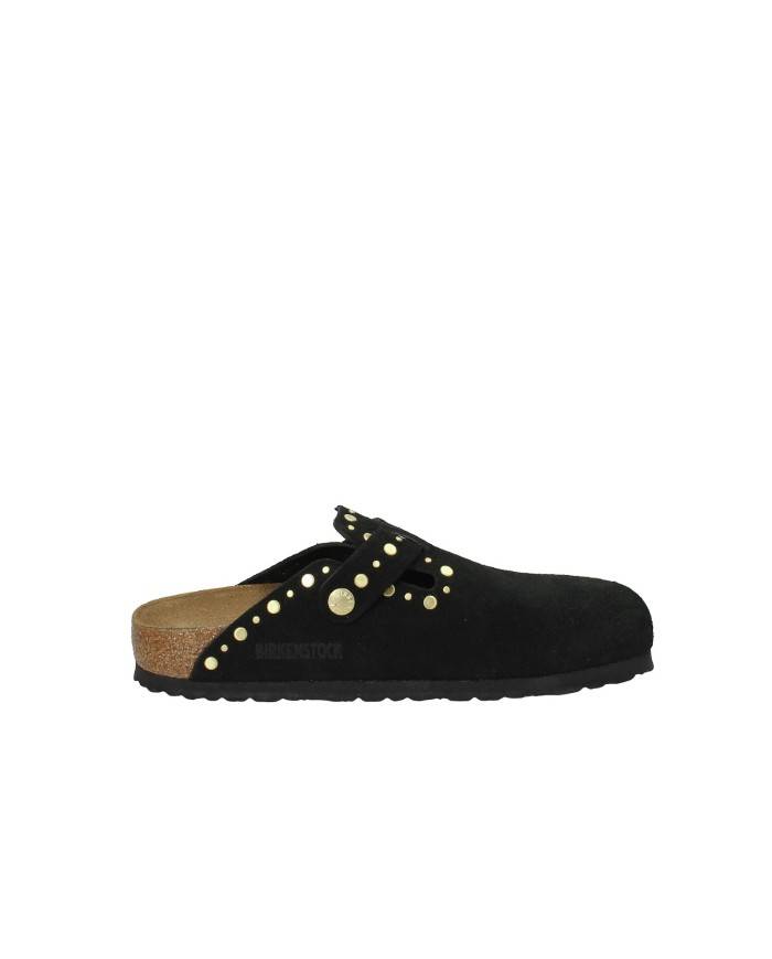 Birkenstock Boston Rivet.1030491 Sabot Boston con rivetti in camoscio Nero Birkenstock Boston Rivet.1030491 Sabot Boston con rivetti in camoscio Nero