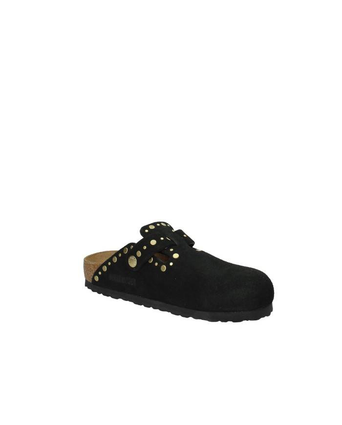 Birkenstock Boston Rivet.1030491 Sabot Boston con rivetti in camoscio Nero Birkenstock Boston Rivet.1030491 Sabot Boston con rivetti in camoscio Nero