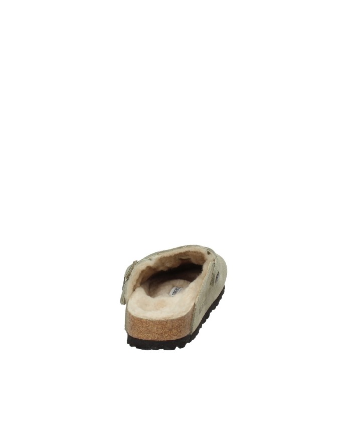 Birkenstock Boston Shearling.1028299 Sabot con pelliccia in pelle scamosciata Taupe Birkenstock Boston Shearling.1028299 Sabot con pelliccia in pelle scamosciata Taupe