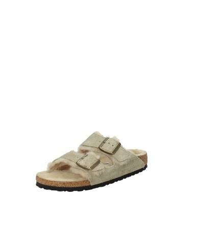 Birkenstock Arizona Shearling.1028293 Sandali Arizona con pelliccia in camoscio Taupe Birkenstock Arizona Shearling.1028293 Sandali Arizona con pelliccia in camoscio Taupe