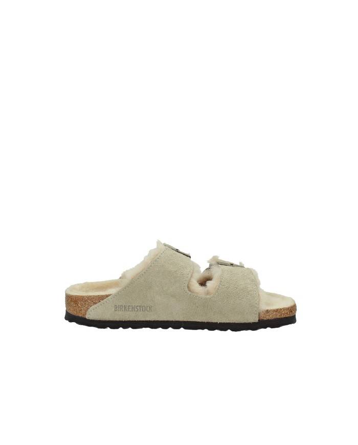 Birkenstock Arizona Shearling.1028293 Sandali Arizona con pelliccia in camoscio Taupe Birkenstock Arizona Shearling.1028293 Sandali Arizona con pelliccia in camoscio Taupe
