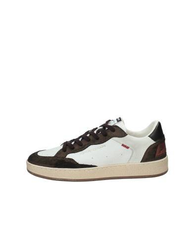 Crime London Chelsea.11200 Sneaker basse uomo in pelle e camoscio Bianco e Marrone Crime London Chelsea.11200 Sneaker basse uomo in pelle e camoscio Bianco e Marrone