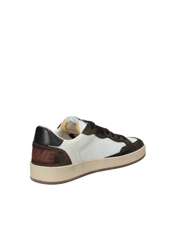 Crime London Chelsea.11200 Sneaker basse uomo in pelle e camoscio Bianco e Marrone