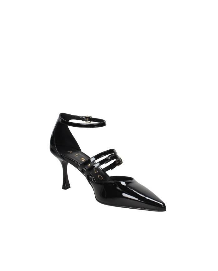 Albano 2945 Décolleté spezzato tre cinturini in vernice Nero Albano 2945 Décolleté spezzato tre cinturini in vernice Nero