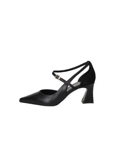 Albano 2915 Décolleté spezzato con cinturino in pelle e camoscio Nero Albano 2915 Décolleté spezzato con cinturino in pelle e camoscio Nero