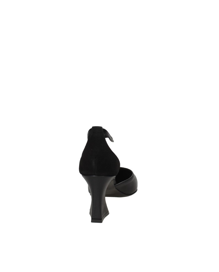 Albano 2915 Décolleté spezzato con cinturino in pelle e camoscio Nero Albano 2915 Décolleté spezzato con cinturino in pelle e camoscio Nero