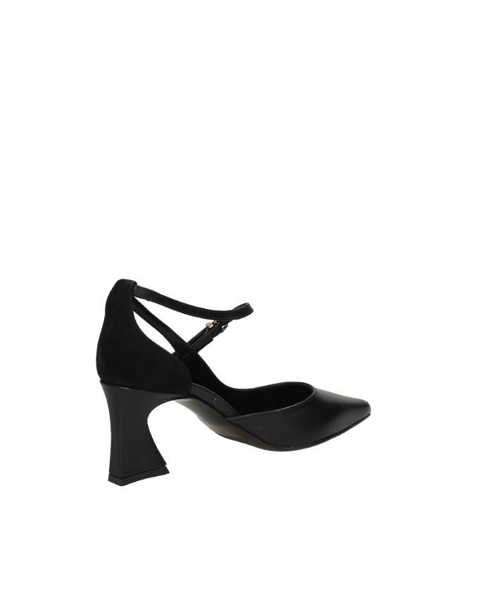 Albano 2915 Décolleté spezzato con cinturino in pelle e camoscio Nero Albano 2915 Décolleté spezzato con cinturino in pelle e camoscio Nero