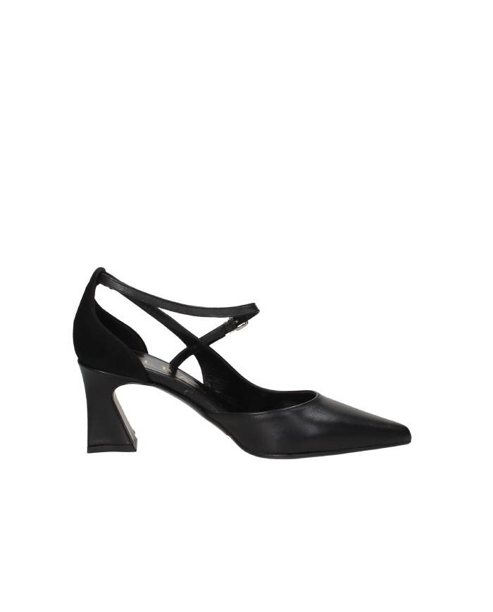 Albano 2915 Décolleté spezzato con cinturino in pelle e camoscio Nero Albano 2915 Décolleté spezzato con cinturino in pelle e camoscio Nero