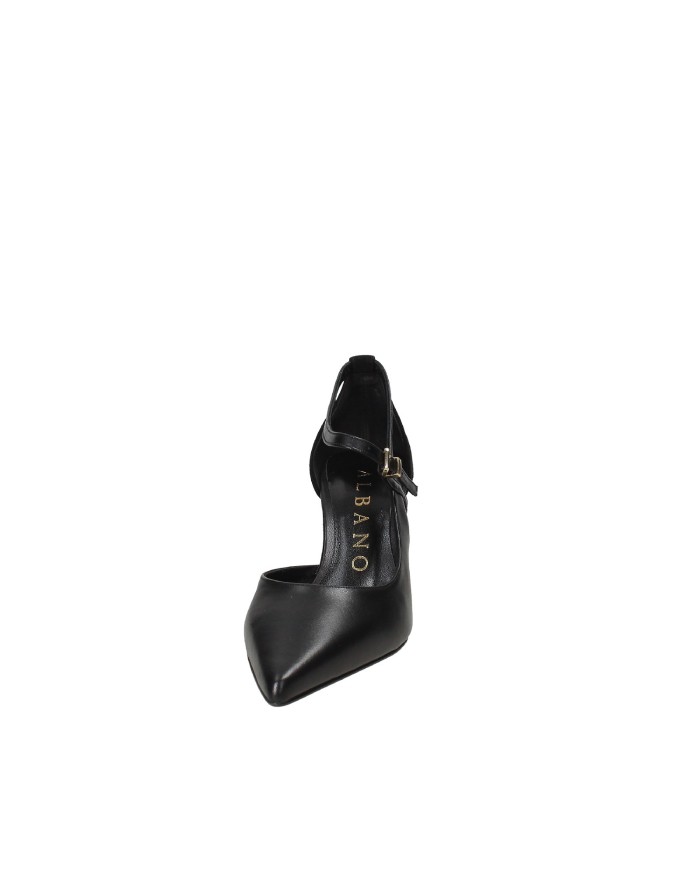 Albano 2915 Décolleté spezzato con cinturino in pelle e camoscio Nero Albano 2915 Décolleté spezzato con cinturino in pelle e camoscio Nero