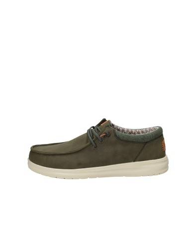 Hey Dude Shoes Paul Classic.337 Mocassino uomo in eco nabuk Verde Militare Hey Dude Shoes Paul Classic.337 Mocassino uomo in eco nabuk Verde Militare