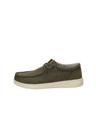 Hey Dude Shoes Paul Classic.337 Mocassino uomo in eco nabuk Verde Militare