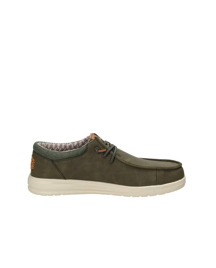 Hey Dude Shoes Paul Classic.337 Mocassino uomo in eco nabuk Verde Militare
