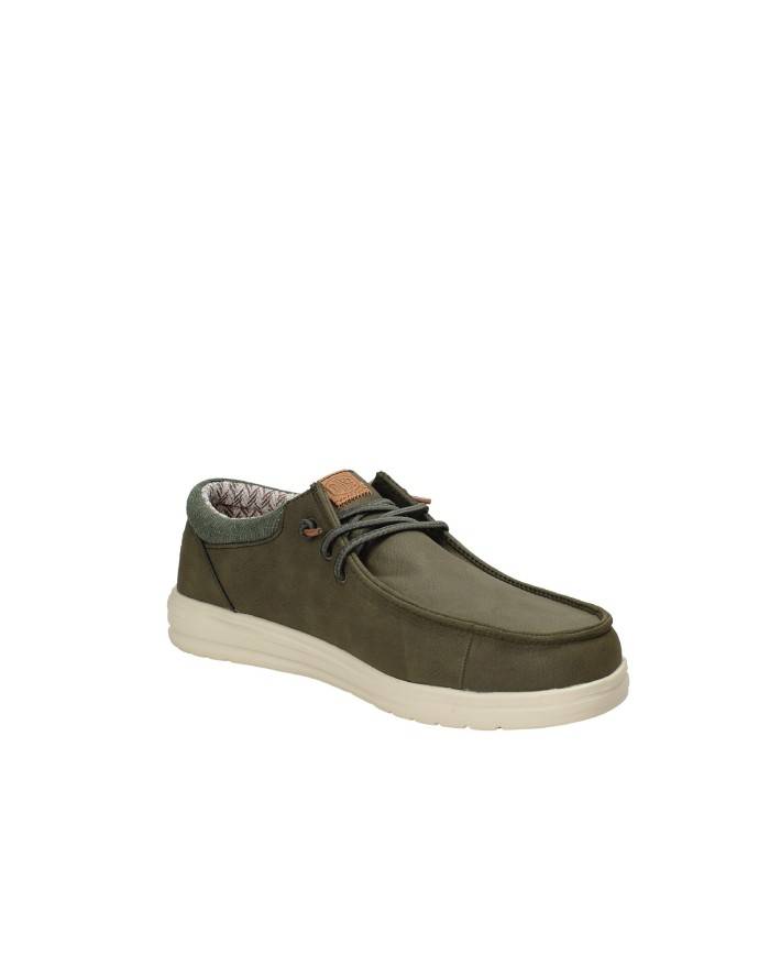 Hey Dude Shoes Paul Classic.337 Mocassino uomo in eco nabuk Verde Militare