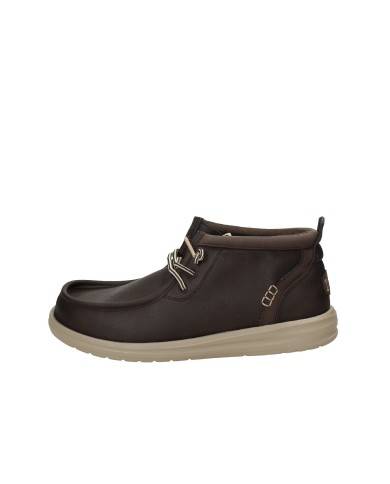 Hey Dude Shoes Wally Mid Grip Classic.21V Polacchino uomo in eco nabuk Testa Moro Hey Dude Shoes Wally Mid Grip Classic.21V Polacchino uomo in eco nabuk Testa Moro