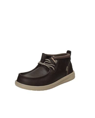 Hey Dude Shoes Wally Mid Grip Classic.21V Polacchino uomo in eco nabuk Testa Moro Hey Dude Shoes Wally Mid Grip Classic.21V Polacchino uomo in eco nabuk Testa Moro