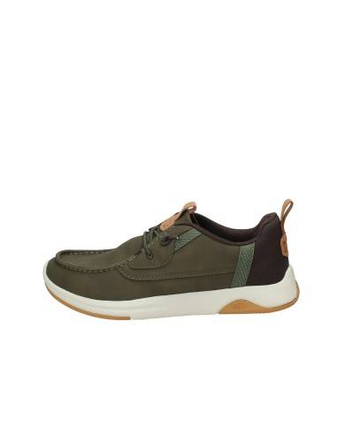Hey Dude Shoes Wally Drift Classic Mocassino uomo tipo sneaker in eco pelle Verde Militare Hey Dude Shoes Wally Drift Classic Mocassino uomo tipo sneaker in eco pelle Verde Militare