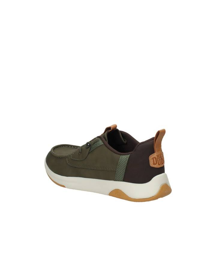 Hey Dude Shoes Wally Drift Classic Mocassino uomo tipo sneaker in eco pelle Verde Militare