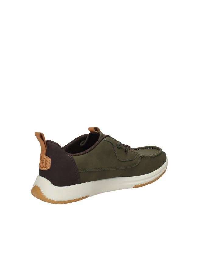 Hey Dude Shoes Wally Drift Classic Mocassino uomo tipo sneaker in eco pelle Verde Militare