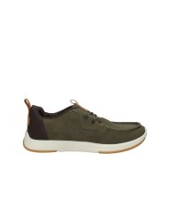 Hey Dude Shoes Wally Drift Classic Mocassino uomo tipo sneaker in eco pelle Verde Militare