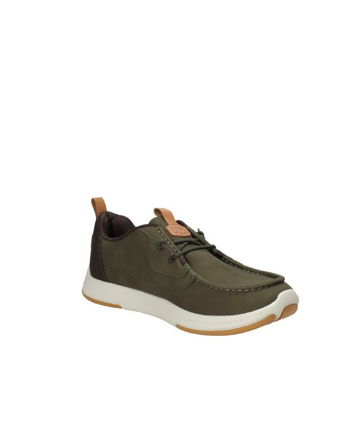 Hey Dude Shoes Wally Drift Classic Mocassino uomo tipo sneaker in eco pelle Verde Militare