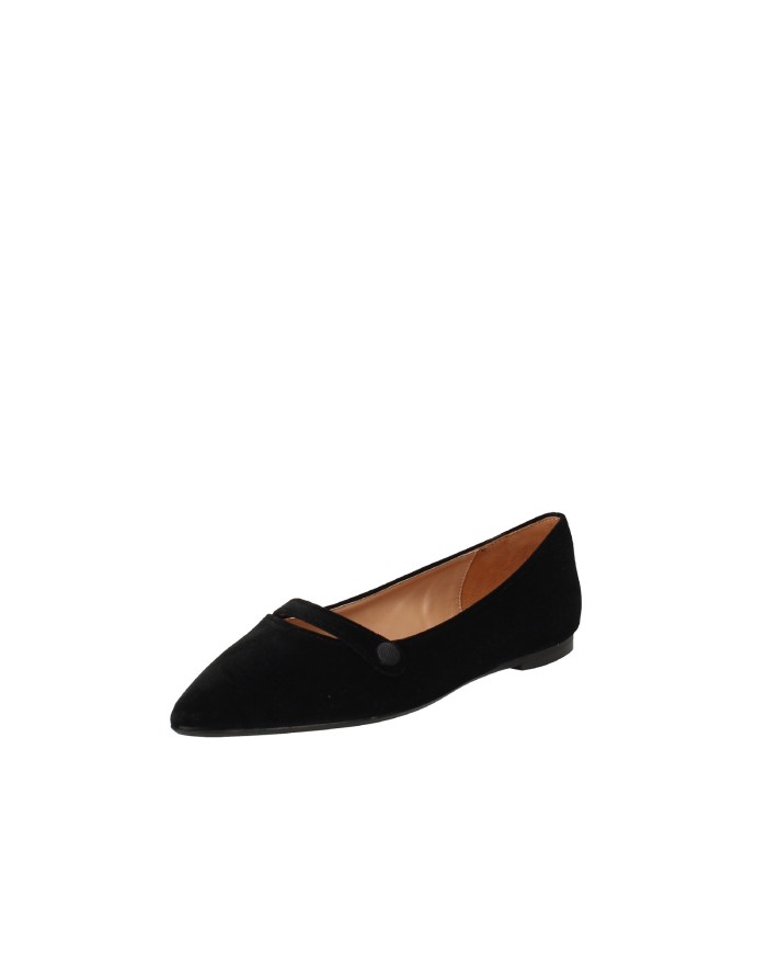 Il Borgo Firenze 5891 Ballerina slip-on con cinturino in velluto Nero