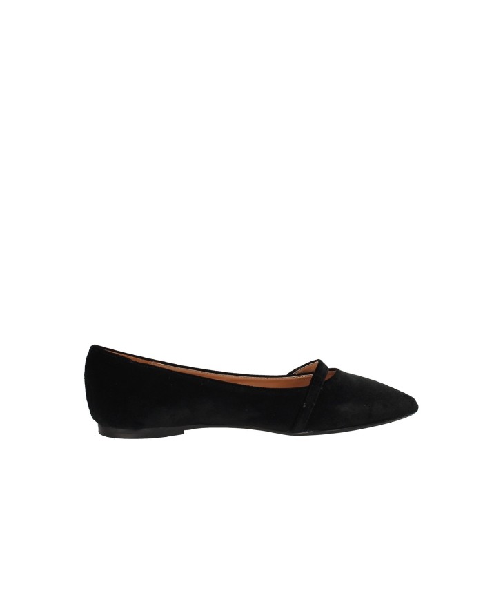 Il Borgo Firenze 5891 Ballerina slip-on con cinturino in velluto Nero