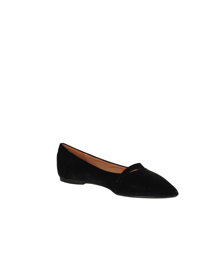 Il Borgo Firenze 5891 Ballerina slip-on con cinturino in velluto Nero