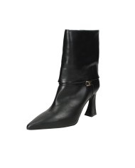 Albano 2910 Tronchetto a tubo con risvolto in pelle Nero