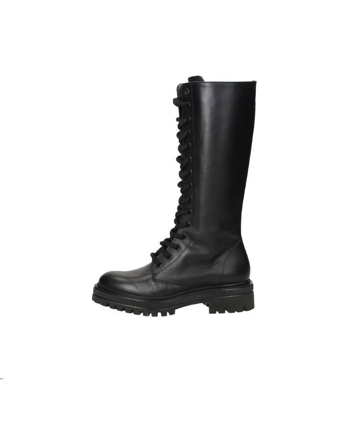 VSL 7113 Stivale alto da donna allacciato in pelle Nero VSL 7113 Stivale alto da donna allacciato in pelle Nero