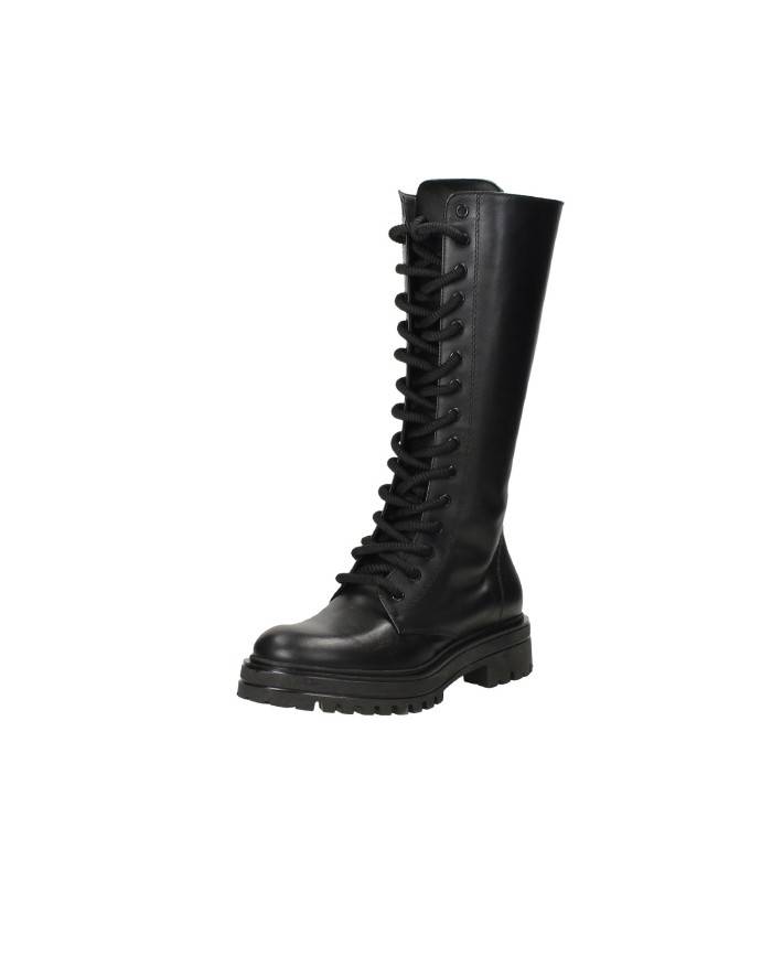 VSL 7113 Stivale alto da donna allacciato in pelle Nero VSL 7113 Stivale alto da donna allacciato in pelle Nero