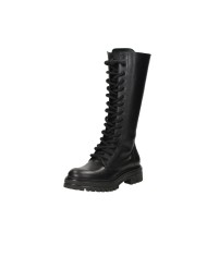 VSL 7113 Stivale alto da donna allacciato in pelle Nero