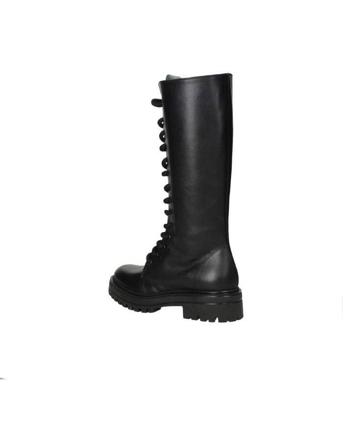 VSL 7113 Stivale alto da donna allacciato in pelle Nero VSL 7113 Stivale alto da donna allacciato in pelle Nero